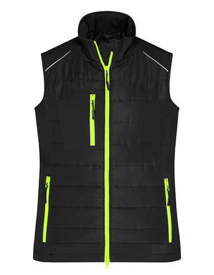 Daiber - Ladies´ Hybrid Vest - Black, Neon Yellow