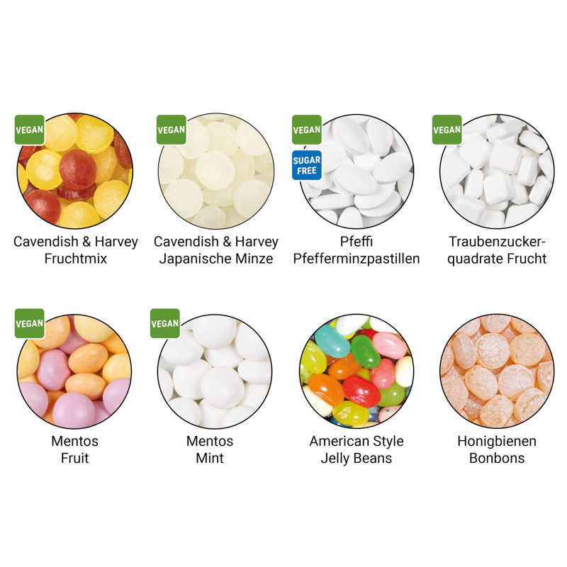 Midi Dose, weiß, American Style Jelly Beans